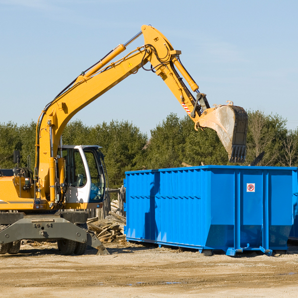 what happens if the residential dumpster is damaged or stolen during rental in Hammett